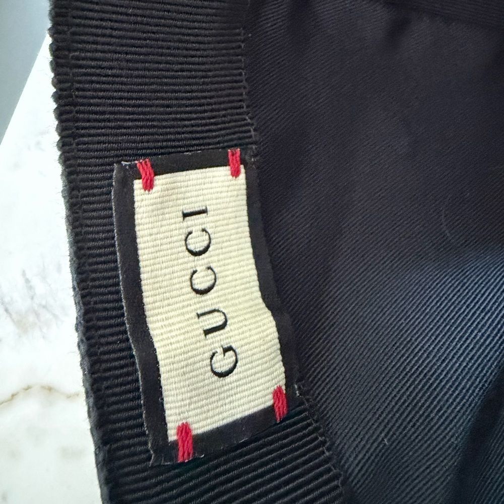 Black Gucci Canvas Baseball Cap - Picture 5 of 8